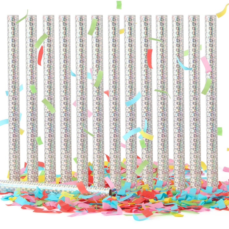 BATTIFE 14Pack Confetti Wands, Colorful Confetti Shoot Poppers, Tissue Paper Flick Flutter Sticks for Wedding Celebrations, Birthday, Multi-Color, 14 inch - Image 1